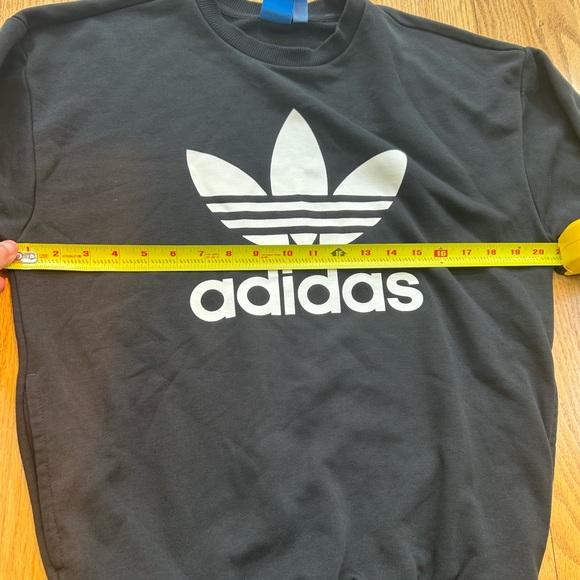 Adidas Original Trefoil Logo Crew Sweatshirt Pullover Size XS Black Top - Picture 5 of 6